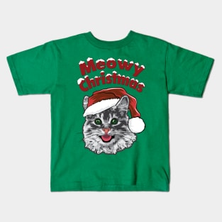 Meowy Christmas Kids T-Shirt